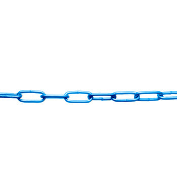 Kette schmal - 10 x 35 mm (HxB) - Durchmesser 5 mm - feuerverzinkt beschichtet - Farbe enzianblau RAL 5010 Enzianblau