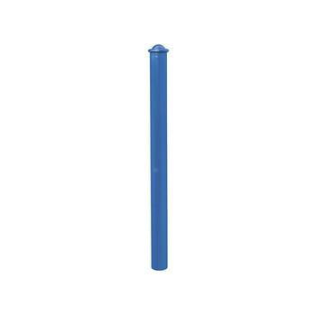 Pfosten mit Helmkopf - Durchmesser 76 mm - Höhe 1.035 mm - Farbe enzianblau RAL 5010 Enzianblau
