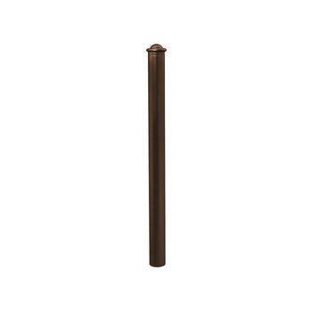 Pfosten mit Helmkopf - Durchmesser 76 mm - Höhe 1.035 mm - Farbe Schokoladenbraun RAL 8017 Schokoladenbraun