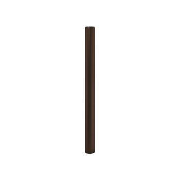 Pfosten mit Edelstahlkopf - Durchmesser 76 mm - Höhe 1.010 mm - Farbe Schokoladenbraun RAL 8017 Schokoladenbraun