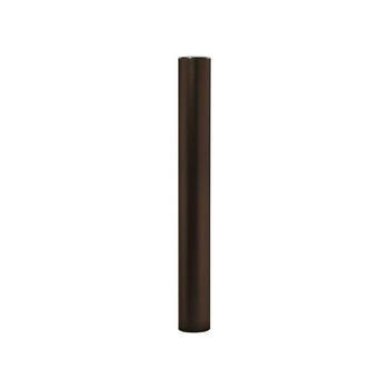 Pfosten mit Edelstahlkopf - Durchmesser 114 mm - Höhe 1.010 mm - Farbe Schokoladenbraun RAL 8017 Schokoladenbraun