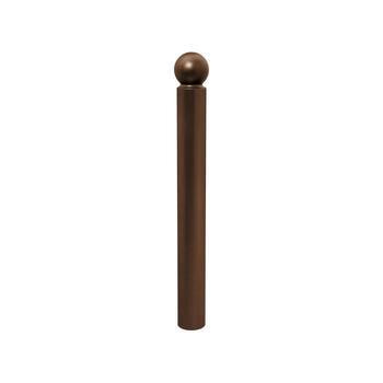 Pfosten mit Kugelkopf - Durchmesser 114 mm - Höhe 1.143 mm - Farbe Schokoladenbraun RAL 8017 Schokoladenbraun