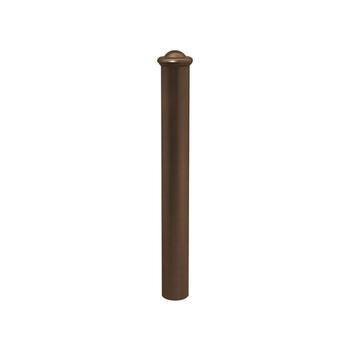 Pfosten mit Helmkopf - Durchmesser 114 mm - Höhe 1.052 mm - Farbe Schokoladenbraun RAL 8017 Schokoladenbraun