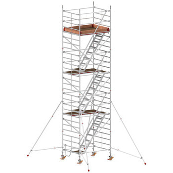 Treppen-Fahrgerüst mit Ausleger und großer Arbeitsbühne - 5.640 x 2.950 x 1.500 mm (HxBxT) - Hymer 5640 mm