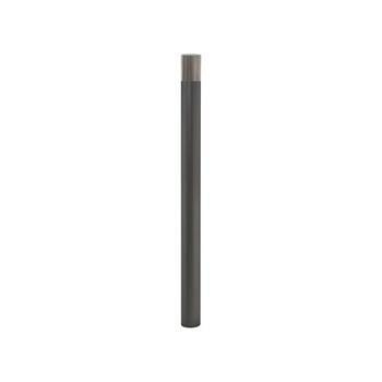 Warnpfosten mit Edelstahlkopf - Durchmesser 76 mm - Höhe 1.300 mm - Farbe grau Grau