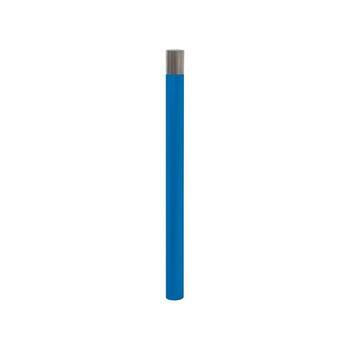 Warnpfosten mit Edelstahlkopf - Durchmesser 76 mm - Höhe 1.300 mm - Farbe enzianblau RAL 5010 Enzianblau