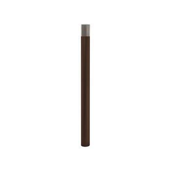 Warnpfosten mit Edelstahlkopf - Durchmesser 76 mm - Höhe 1.300 mm - Farbe Schokoladenbraun RAL 8017 Schokoladenbraun