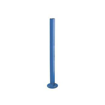 Neigbarer Pfosten mit Edelstahlkopf - 76 x 1.010 mm (DxH) - Farbe enzianblau - Pfosten mit Gelenk - beweglicher Pfosten RAL 5010 Enzianblau
