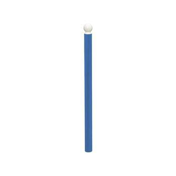 Warnpfosten mit Kugelkopf - Durchmesser 76 mm - Höhe 1.302 mm - Farbe enzianblau RAL 5010 Enzianblau