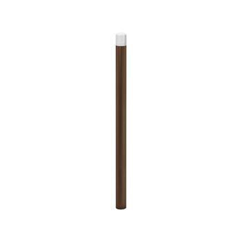 Warnpfosten mit Bogenkopf - Durchmesser 76 mm - Höhe 1.300 mm - Farbe Schokoladenbraun RAL 8017 Schokoladenbraun