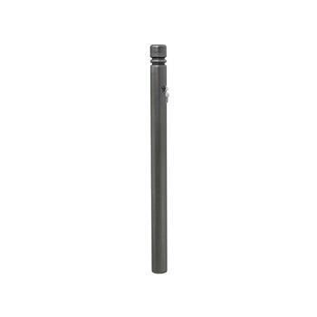 Herausnehmbarer Pfosten mit Ringkopf und Zylinderschloss - 76 x 955 mm (DxH) - Farbe grau Grau