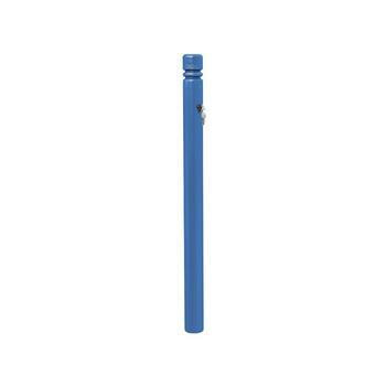 Herausnehmbarer Pfosten mit Ringkopf und Zylinderschloss - 76 x 955 mm (DxH) - Farbe enzianblau RAL 5010 Enzianblau