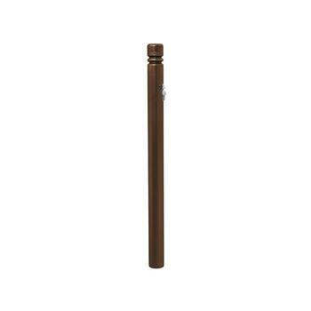 Herausnehmbarer Pfosten mit Ringkopf und Zylinderschloss - 76 x 955 mm (DxH) - Farbe Schokoladenbraun RAL 8017 Schokoladenbraun
