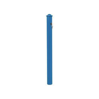 Herausnehmbarer Pfosten mit Helmkopf und Zylinderschloss - 76 x 885 mm (DxH) - Farbe enzianblau RAL 5010 Enzianblau