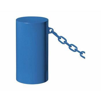 Stahl Poller mit Farbbeschichtung - 1 Öse - Höhe 510 mm - Durchmesser 270 mm - Farbe enzianblau 1 Öse | RAL 5010 Enzianblau