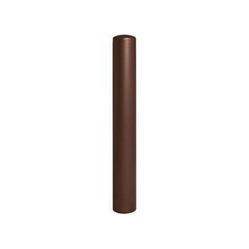 Prallschutzpoller mit Stahldeckel, Durchmesser 160 mm, Farbe Schokoladenbraun (RAL 8017)