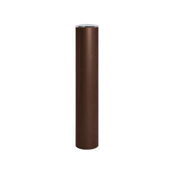 Prallschutzpoller mit Bogenkopf, Durchmesser 220 mm, Farbe Schokoladenbraun (RAL 8017)
