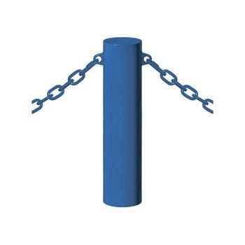 Stahl Poller mit Farbbeschichtung - 2 Ösen - Höhe 700 mm - Durchmesser 160 mm - Farbe enzianblau 2 Ösen | RAL 5010 Enzianblau