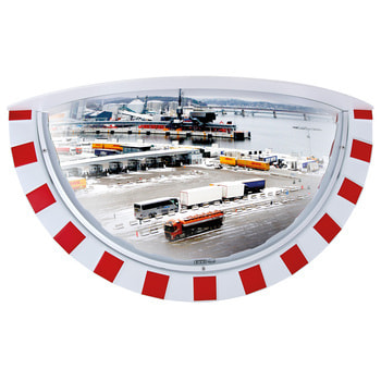 Vialux Verkehrsspiegel, Parkplatzspiegel, Acryl rot/weiß, Unzerbrechlich, Blickwinkel 180 Grad 