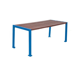 Tisch aus Stahl und Kunststoff - verzinkt und beschichtet - 750 x 1.800 x 798 mm (HxBxT) - Farbe enzianblau RAL 5010 Enzianblau