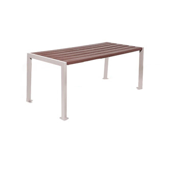 Tisch aus Stahl und Kunststoff - verzinkt und beschichtet - 750 x 1.800 x 798 mm (HxBxT) - Farbe Seidengrau RAL 7044 Seidengrau