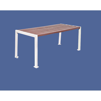 Tisch aus Stahl und Kunststoff - verzinkt und beschichtet - 750 x 1.800 x 798 mm (HxBxT) - Farbe reinweiß RAL 9010 Reinweiß