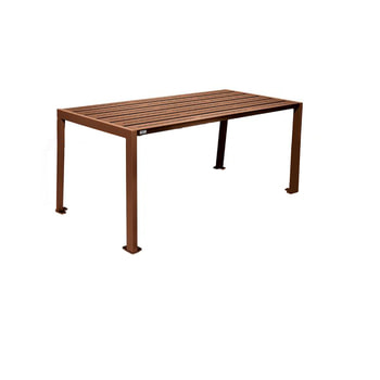Tisch aus Stahl - verzinkt und beschichtet - 750 x 1.800 x 798 mm (HxBxT) - Farbe Rostoptik Rostoptik