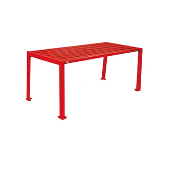Tisch aus Stahl - verzinkt und beschichtet - 750 x 1.800 x 798 mm (HxBxT) - Farbe verkehrsrot RAL 3020 Verkehrsrot