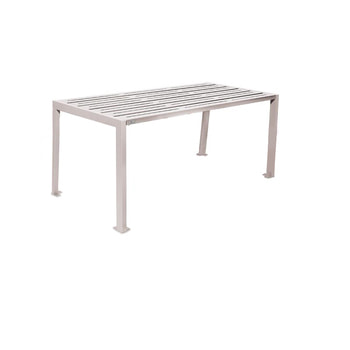 Tisch aus Stahl - verzinkt und beschichtet - 750 x 1.800 x 798 mm (HxBxT) - Farbe Seidengrau RAL 7044 Seidengrau