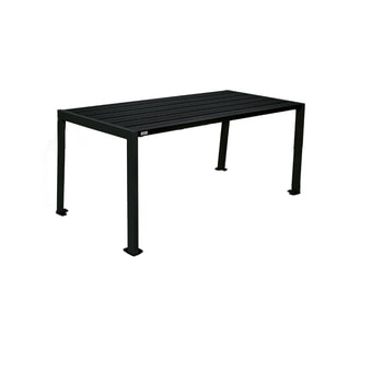 Tisch aus Stahl - verzinkt und beschichtet - 750 x 1.800 x 798 mm (HxBxT) - Farbe tiefschwarz RAL 9005 Tiefschwarz