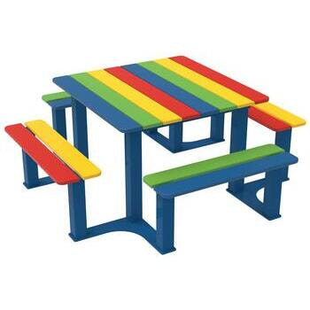 Kindersitzgruppe Grundschule - 621 x 1.630 x 1.630 mm (HxBxT) - mehrfarbig lackiert 
