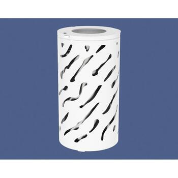 Mülleimer aus Stahl - 80 Liter - feuerverzinkter Inneneimer - 450 x 845 mm (DxH) - Farbe reinweiß RAL 9010 Reinweiß