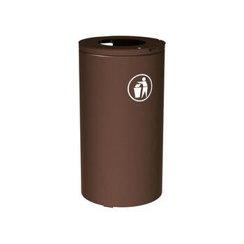 Abfalleimer 80 Liter, mit Inneneimer, Farbe Schokoladenbraun (RAL 8017)