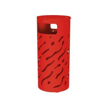 Mülleimer 80 Liter mit rot lackiertem Inneneimer, Farbe Verkehrsrot (RAL 3020)