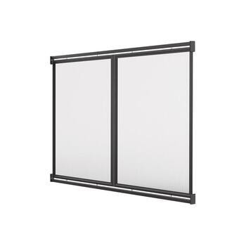 Seitenwand für Überdachung Vierkantrohr L, Farbe grau Grau
