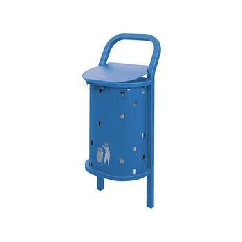 Mülleimer mit gelochtem Korpus 50 Liter, Farbe wählbar (Abbildung zeigt die Farbe Enzianblau RAL 5010)