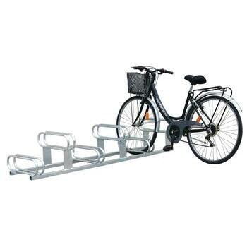 Fahrradständer, höhenversetzte Plätze, für 6 Räder, feuerverzinkt, 388 x 1.980 x 550 mm (HxBxT), Farbe Feuerverzinkt 