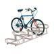 Beispielabbildung Fahrradständer, hier in Seidengrau. Fahrrad nicht im Lieferumfang enthalten.
