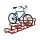Beispielabbildung Fahrradständer, hier in Purpurrot. Fahrrad nicht im Lieferumfang enthalten.