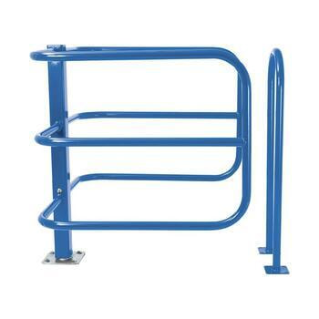 Selektive Schranke, für Fußgänger, Rollstühle und Kinderwagen, Stahlrohr, Sperrbreite 1.275 mm, Farbe enzianblau RAL 5010 Enzianblau