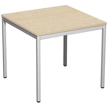 Schreibtisch - 4-Fuß Eco - Bürotisch - 720 x 800 x 800 mm (HxBxT) - Gestell lichtgrau - Ahorn 800 mm | Standard | Ahorn