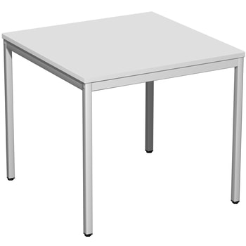 Schreibtisch - 4-Fuß Eco - Bürotisch - 720 x 800 x 800 mm (HxBxT) - Gestell lichtgrau - lichtgrau 800 mm | Standard | Lichtgrau