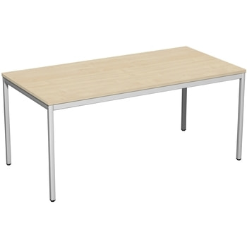 Schreibtisch - 4-Fuß Eco - Bürotisch - 720 x 1.600 x 800 mm (HxBxT) - Gestell lichtgrau - Ahorn 1600 mm | Standard | Ahorn