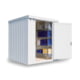 Isolierter Lagercontainer 4 qm mit Holz- oder Isolierboden und Einflügeltür (hier in der Variante mit Holzfußboden)