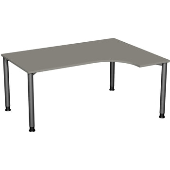 Eck-Schreibtisch - Bürotisch - Konferenztisch - 4-Fuß Flex - Ecke rechts - Höhe 680-800 mm - 1.600 x 1.200 mm (BxT) 
