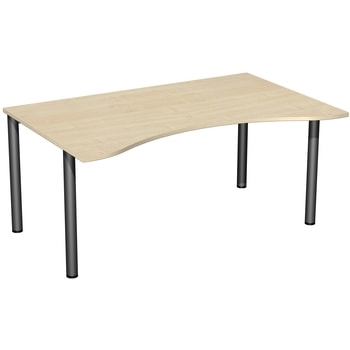 Ergo-Schreibtisch - 4-Fuß Flex - Bürotisch - Konferenztisch - Höhe 720 mm - Tiefe 1.000 mm 