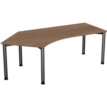 Winkel-Schreibtisch - 4-Fuß Flex - Winkel links - Bürotisch - Konferenztisch - Höhe 680-800 mm - Tiefe 1.130 mm 