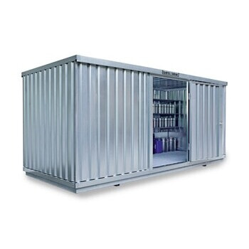 Gefahrstoffcontainer - Gefahrstoffdepot - 2.300 x 5.080 x 2.170 mm (HxBxT) - Auffangvolumen 1.480 l 