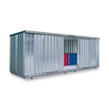 Gefahrstoffcontainer - Gefahrstoffdepot - 2.310 x 6.080 x 2.170 mm (HxBxT) - Auffangvolumen 2.060 l - mit Lüftungsschlitzen 