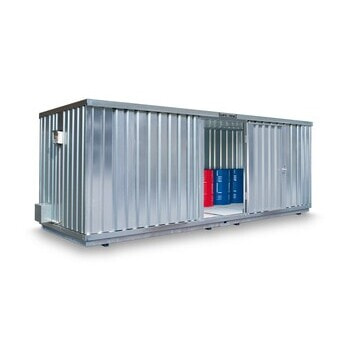 Gefahrstoffcontainer - Gefahrstoffdepot - 2.310 x 6.080 x 2.170 mm (HxBxT) - Auffangvolumen 2.060 l - mit Dauerlüfter 